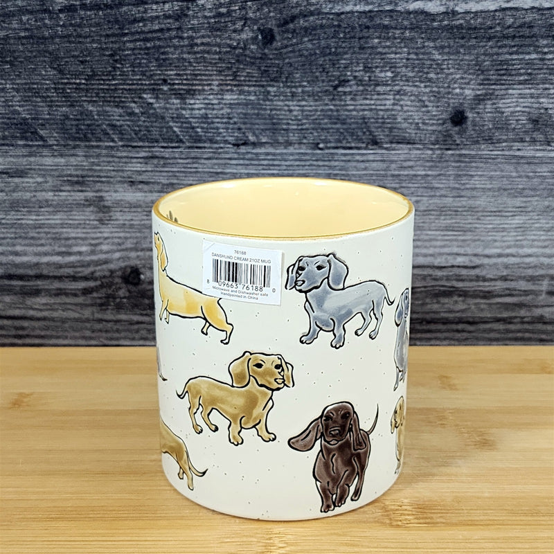 Load image into Gallery viewer, Dachshund Coffee Mug Doxie Breed Dog Ceramic Embossed 21oz Tea Cup Blue Sky