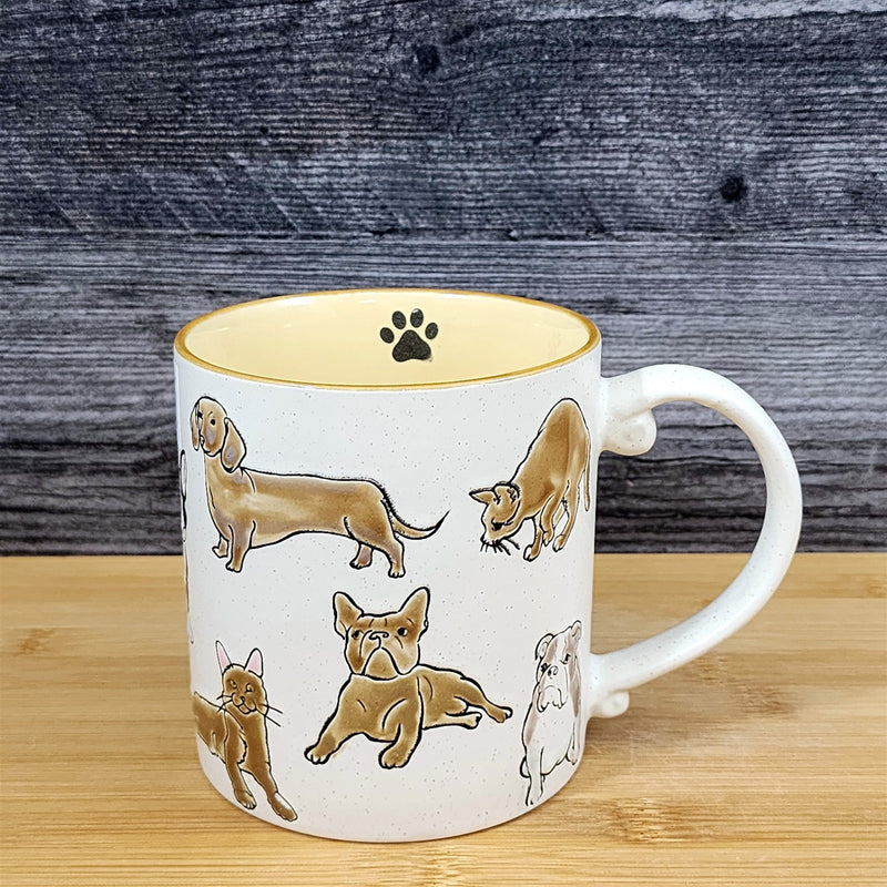 Load image into Gallery viewer, Chihuahua English French Dachshund Dog Cat Coffee Mug Ceramic 21oz Cup Blue Sky