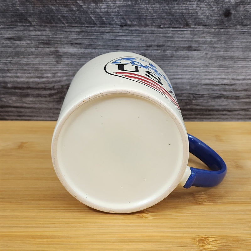 Load image into Gallery viewer, Red White Blue America Mug USA Ceramic Coffee Cup Blue Sky 21oz Patriot