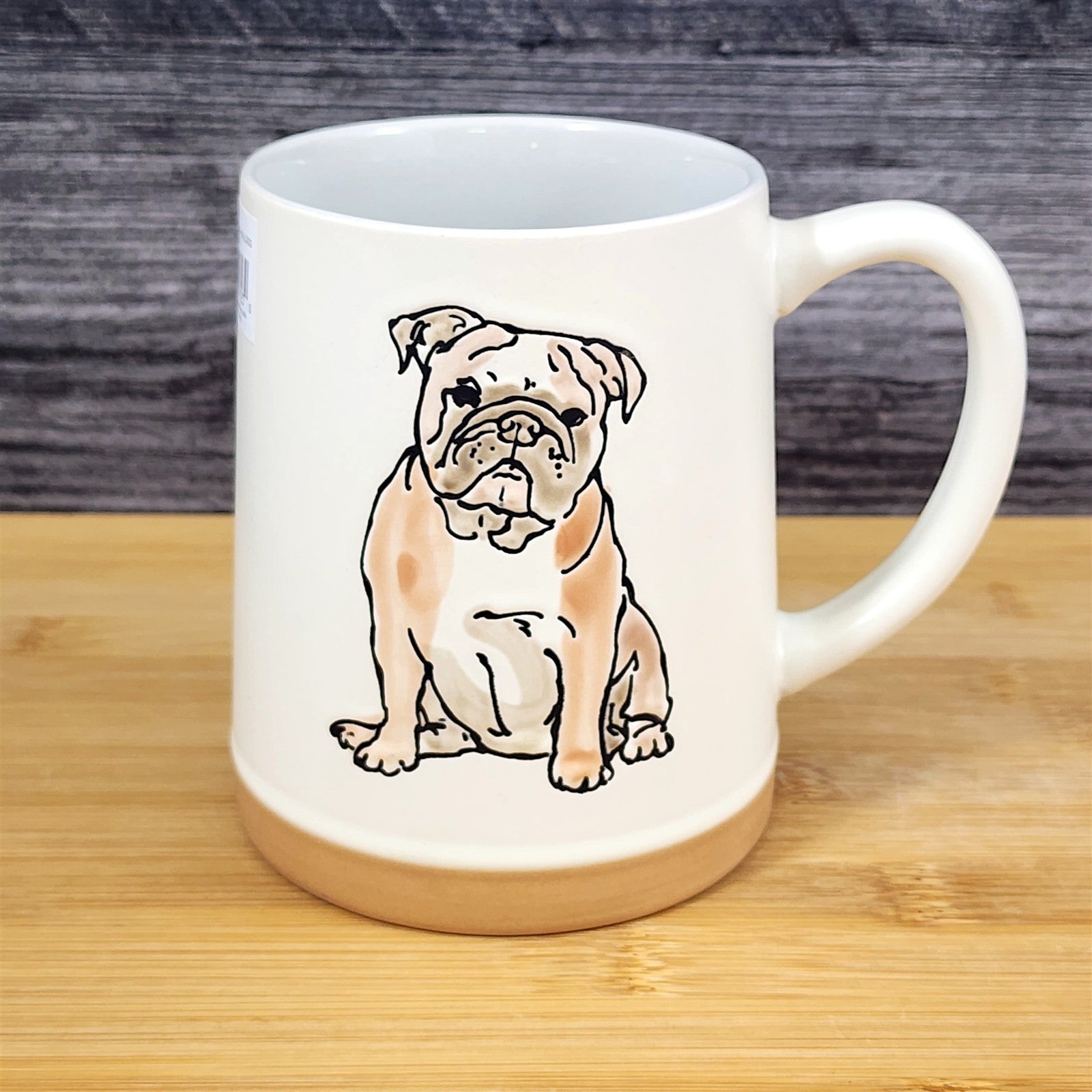 English Bulldog Coffee Mug Ceramic Dog Bully Breed Cup Blue Sky