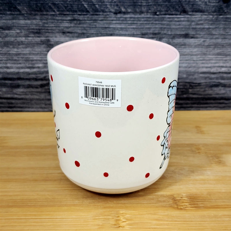 Load image into Gallery viewer, Butterfly Embossed Artwork Coffee Mug Ceramic Nature Pink Tea Cup Blue Sky 19oz