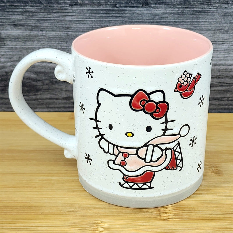 Load image into Gallery viewer, Hello Kitty Winter Sport Skate Coffee Mug Blue Sky Ceramic Holiday Tea Cup 21oz
