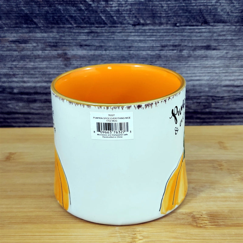 Load image into Gallery viewer, Pumpkin Spice Thanksgiving Coffee Mug Orange Harvest Tea Cup 17oz by Blue Sky