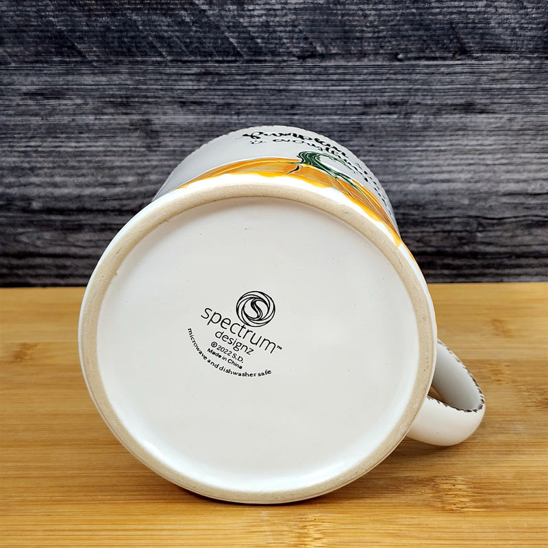 Load image into Gallery viewer, Pumpkin Spice Thanksgiving Coffee Mug Orange Harvest Tea Cup 17oz by Blue Sky