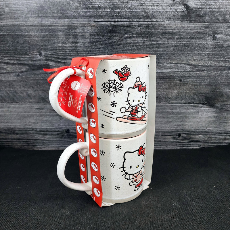 Load image into Gallery viewer, Hello Kitty Winter Sports Coffee Mug Set Blue Sky Ceramic Holiday Tea Cup 21oz