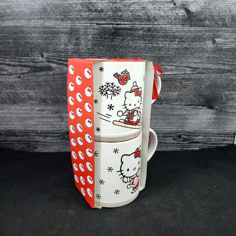 Load image into Gallery viewer, Hello Kitty Winter Sports Coffee Mug Set Blue Sky Ceramic Holiday Tea Cup 21oz