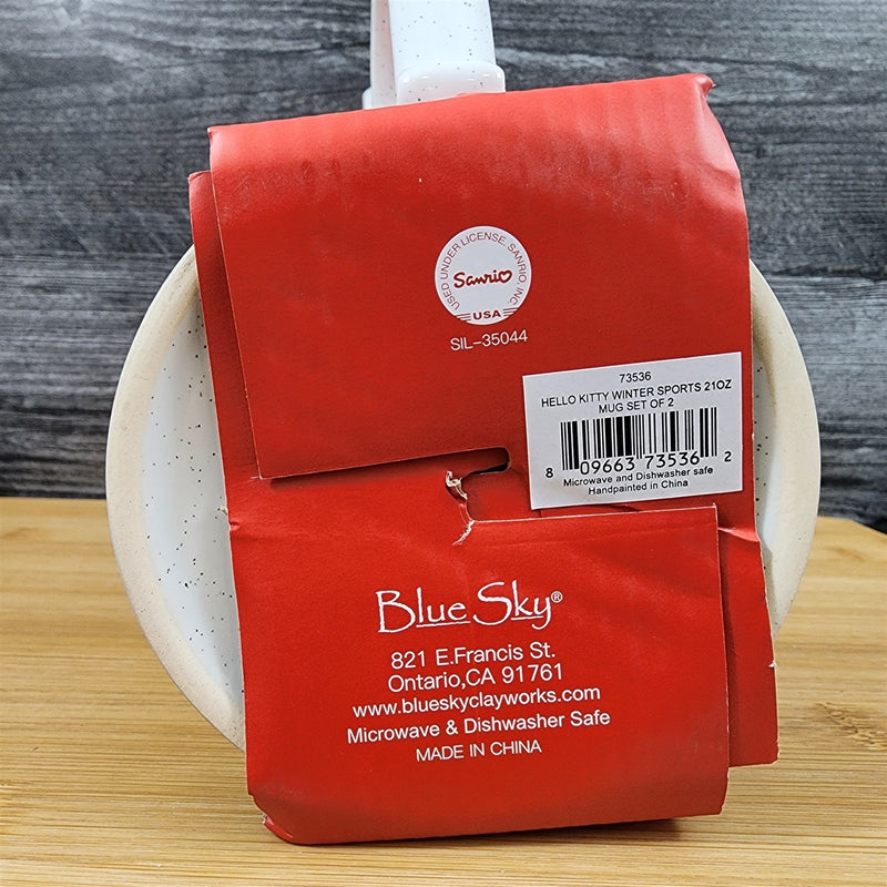 Load image into Gallery viewer, Hello Kitty Winter Sports Coffee Mug Set Blue Sky Ceramic Holiday Tea Cup 21oz