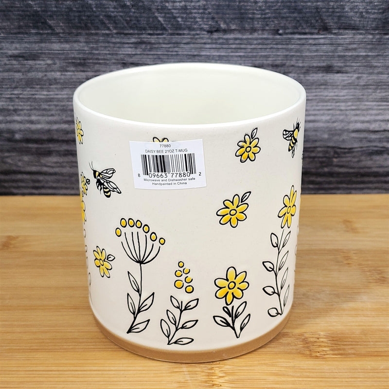 Load image into Gallery viewer, Bumble Bee Coffee Mug Cottagecore Wildflower Nature Garden Ceramic Cup Blue Sky