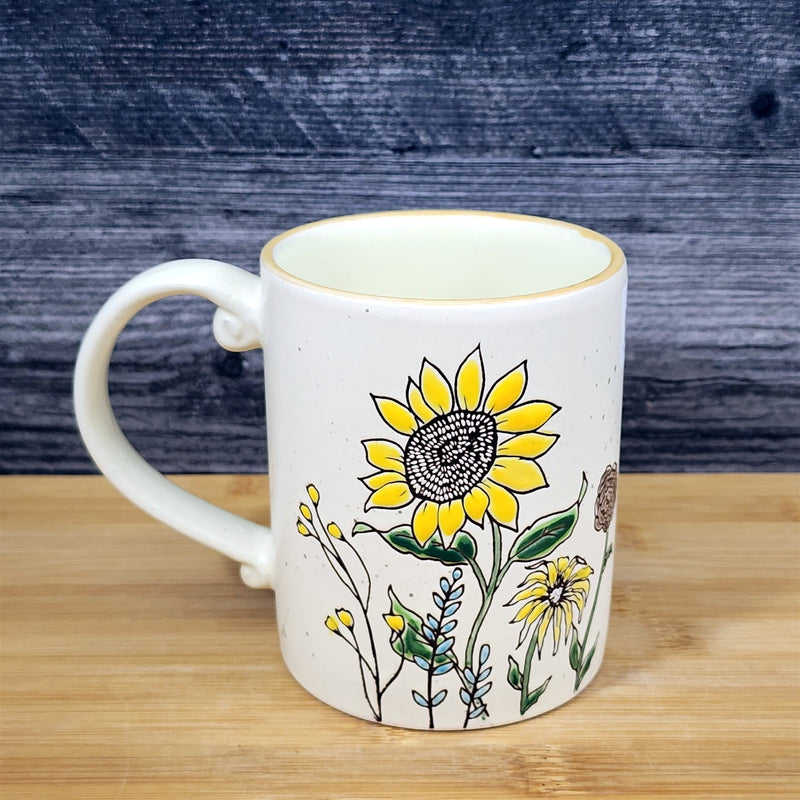 Load image into Gallery viewer, Sunflower Summer Floral Coffee Mug Ceramic 16oz Botanical Tea Cup by Blue Sky