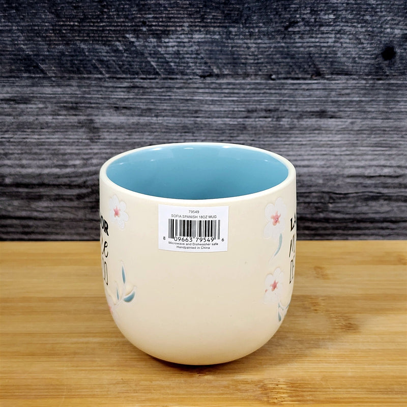 Load image into Gallery viewer, Spanish Coffee Mug La Mejor Madre Del Mundo "Best Mom" Cup Blue Sky Ceramic