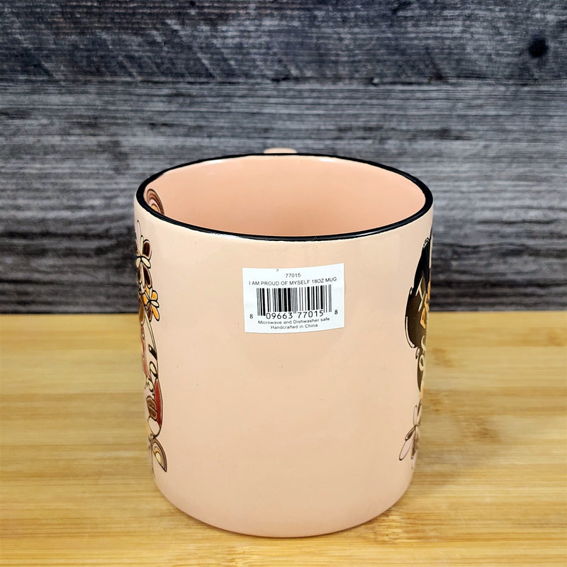 Load image into Gallery viewer, Abstract Woman Art Coffee Tea Cup Pink Lomein Inspirational Ceramic Mug Blue Sky