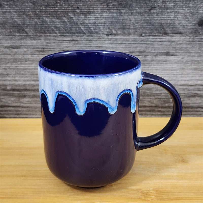 Load image into Gallery viewer, Drip Glaze Coffee Mug Ceramic Embossed Coffee Cup by Blue Sky 16 oz