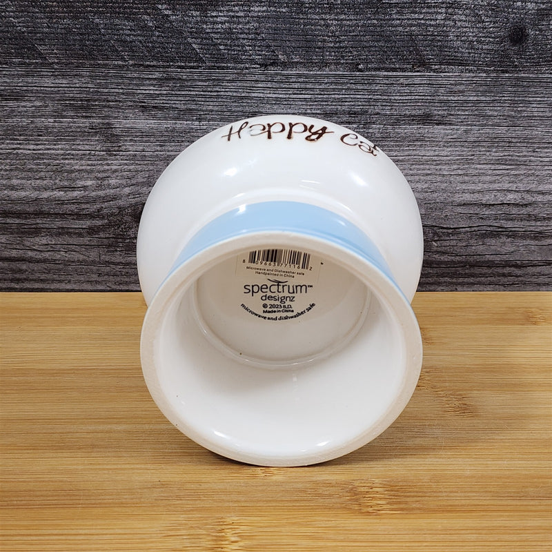 Load image into Gallery viewer, Luster Glaze Raised Cat Bowl Elevated Pedestal Food Water Dish Ceramic Blue Sky