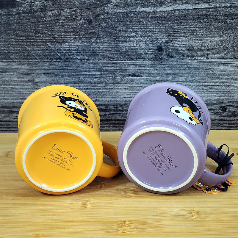 Load image into Gallery viewer, Hello Kitty Halloween Black Cat Mug Set Coffee Tea Cup Blue Sky