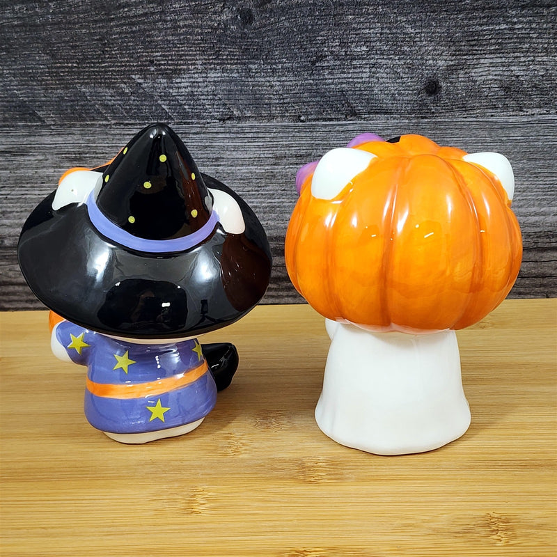 Load image into Gallery viewer, Hello Kitty in Halloween Costumes Figurines Witch & Ghost Décor Ceramic Blue Sky
