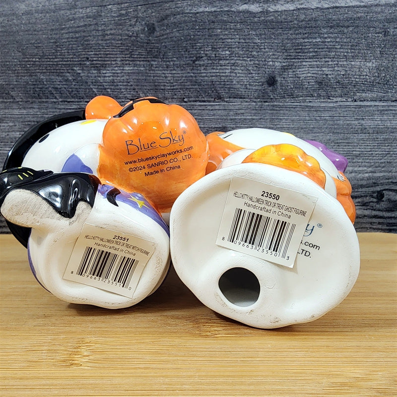 Load image into Gallery viewer, Hello Kitty in Halloween Costumes Figurines Witch & Ghost Décor Ceramic Blue Sky