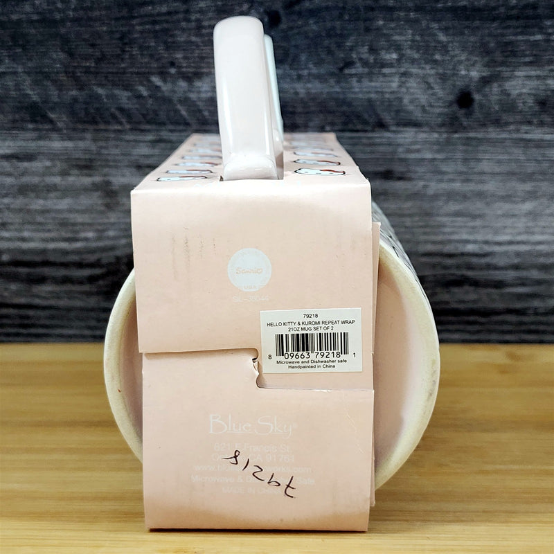 Load image into Gallery viewer, Hello Kitty & Kuromi Coffee Mug Set Ceramic Wrap Around Design Tea Cup Blue Sky