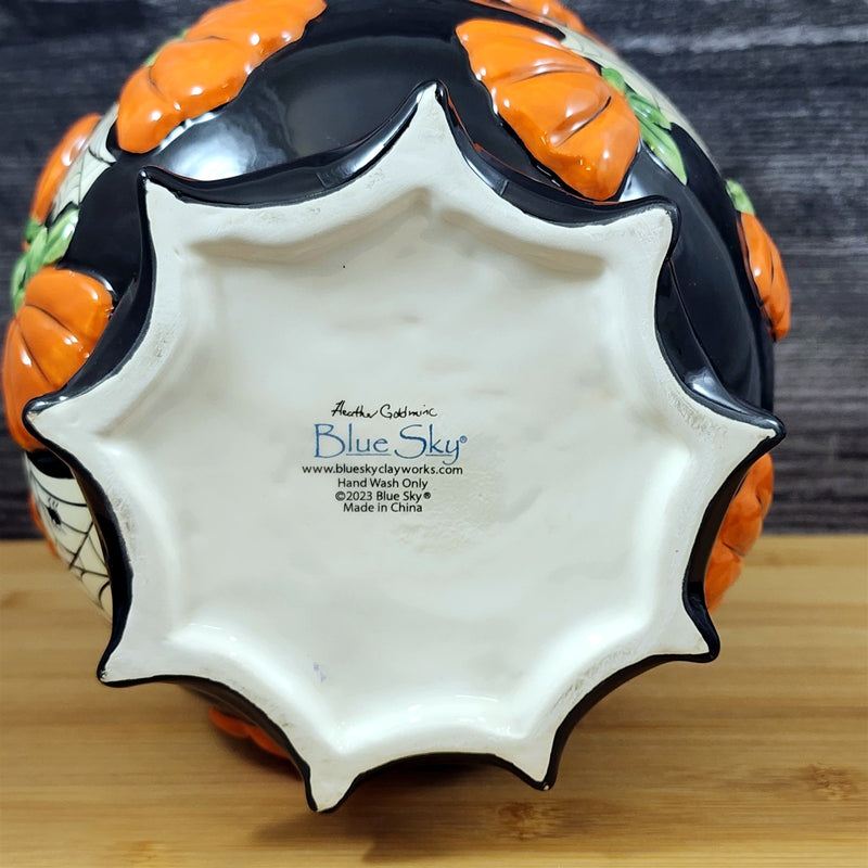 Load image into Gallery viewer, Halloween Candy Dish Pumpkin Spice Ceramic Bowl by Blue Sky Heather Goldminc