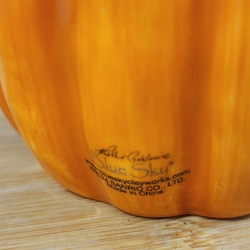 Load image into Gallery viewer, Hello Kitty Halloween Witch Tealight Candle House Ceramic Pumpkin Blue Sky