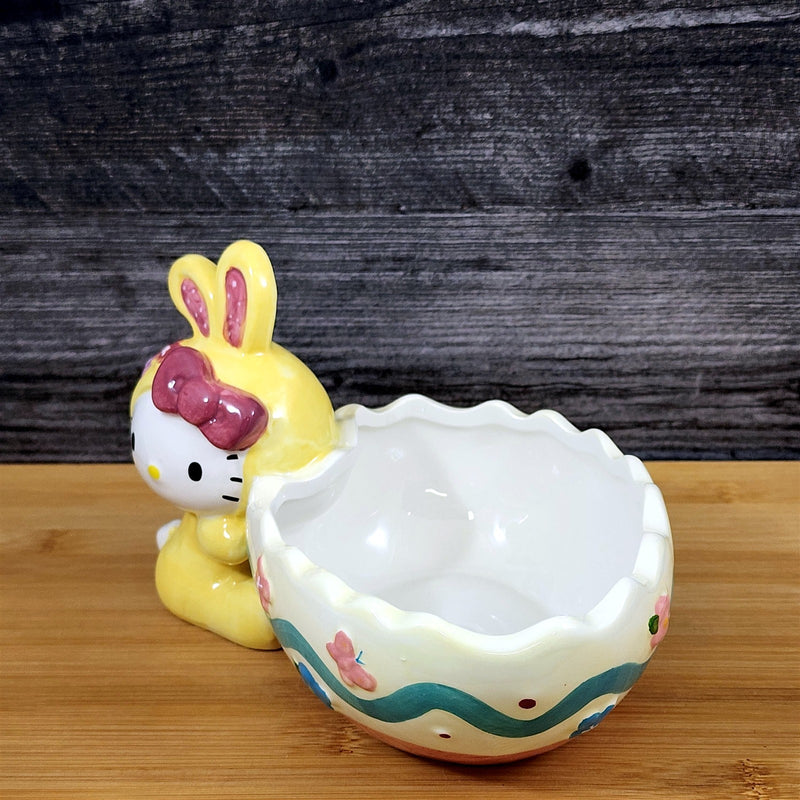 Load image into Gallery viewer, Hello Kitty Bunny Egg Bowl for Candy Snacks Ceramic Blue Sky