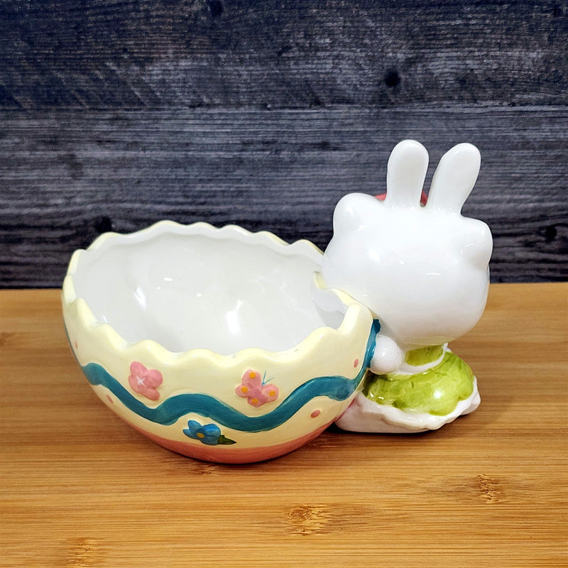 Load image into Gallery viewer, Hello Kitty Bunny Egg Bowl for Snacks or Candy Ceramic Blue Sky