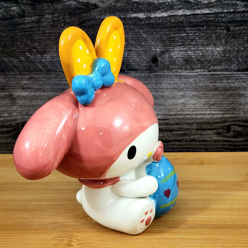 Load image into Gallery viewer, My Melody Easter Bunny Ears Figurine Colored Egg Hello Kitty Blue Sky Ceramic