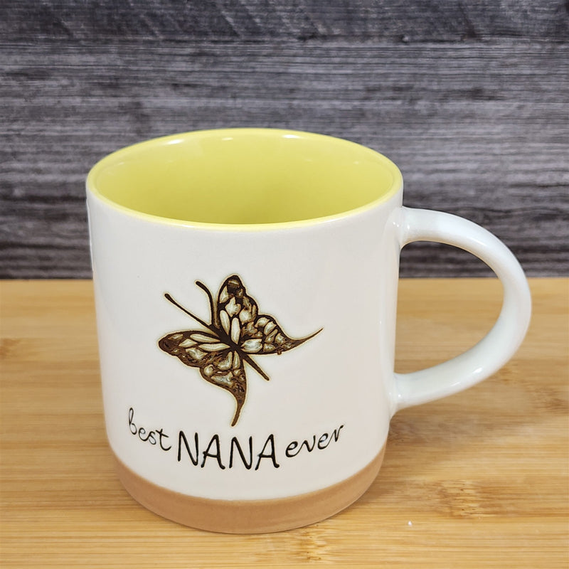 Load image into Gallery viewer, Grandma Nana Coffee Mug Tea Cup with Butterfly Embossed by Blue Sky 17oz