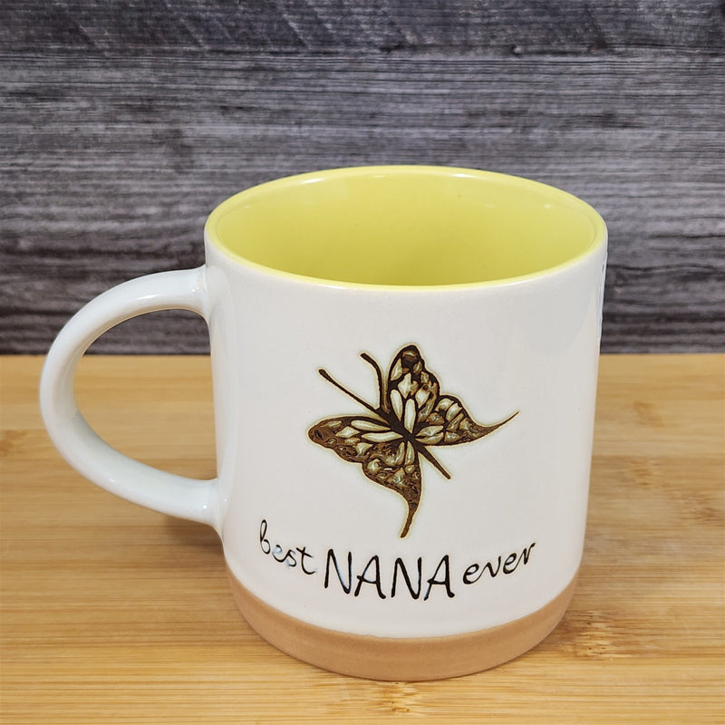 Load image into Gallery viewer, Grandma Nana Coffee Mug Tea Cup with Butterfly Embossed by Blue Sky 17oz