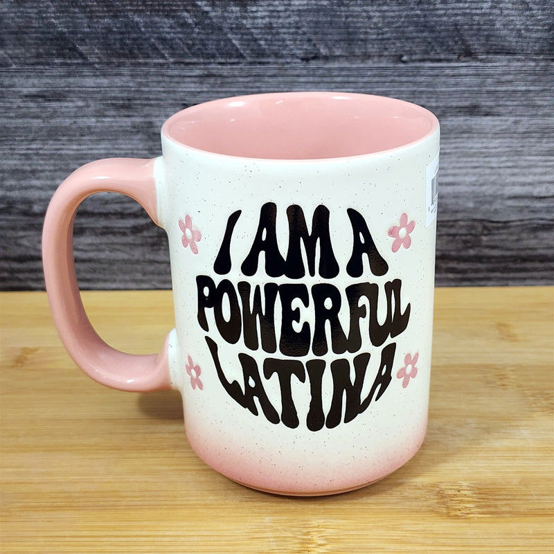 Load image into Gallery viewer, Latina Power Inspirational Mug Ceramic Coffee Tea Cup Pink by Blue Sky