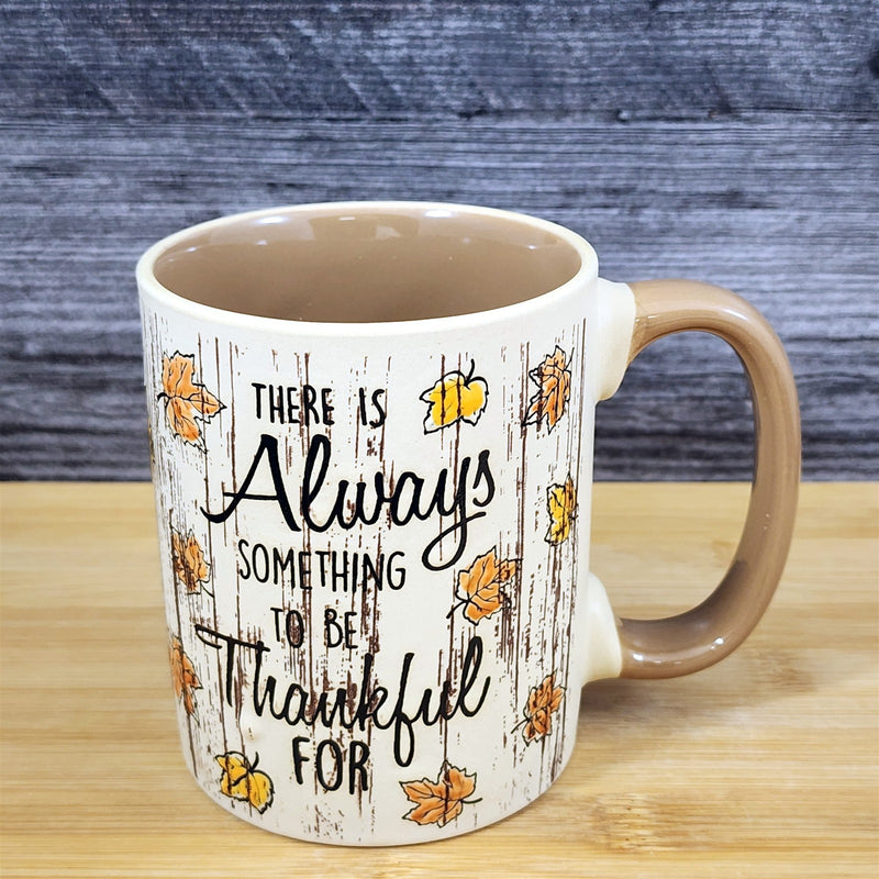 Load image into Gallery viewer, Autumn Thankful Mug Inspirational Quote, Coffee Tea Cup Rustic Harvest Blue Sky
