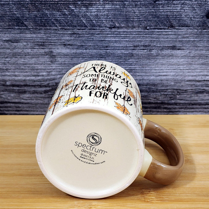 Load image into Gallery viewer, Autumn Thankful Mug Inspirational Quote, Coffee Tea Cup Rustic Harvest Blue Sky