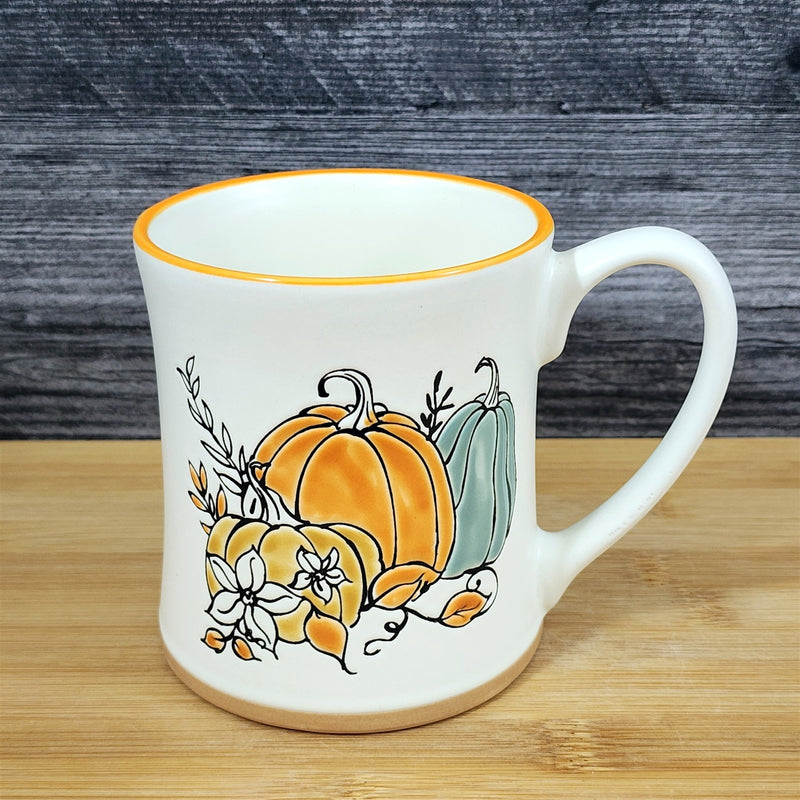 Load image into Gallery viewer, Autumn Pumpkin Coffee Mug, Fall Season Tea Cup, Ceramic Harvest by Blue Sky