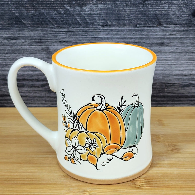 Load image into Gallery viewer, Autumn Pumpkin Coffee Mug, Fall Season Tea Cup, Ceramic Harvest by Blue Sky