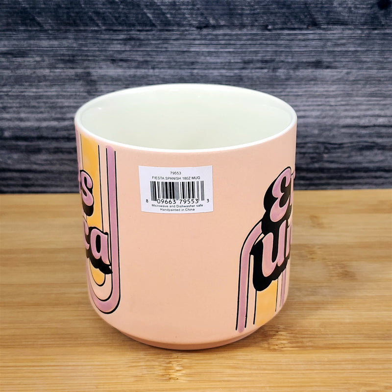 Load image into Gallery viewer, Spanish Coffee Mug Eres Unica - You are Unique - Retro Tea Cup Blue Sky Ceramic