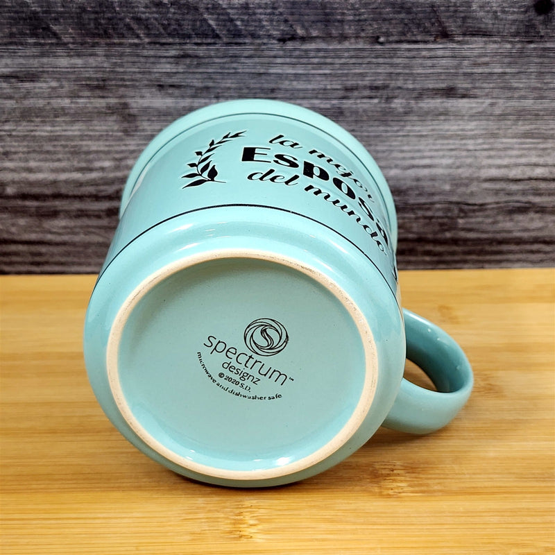 Load image into Gallery viewer, Spanish Coffee Mug Mejor Esposa De Mundo - Best Wife - Tea Cup Blue Sky Ceramic