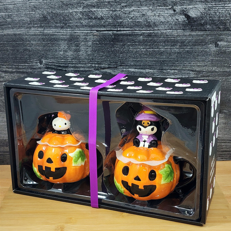 Load image into Gallery viewer, Hello Kitty and Kuromi Halloween Mug Set Coffee Tea Cup Blue Sky Ceramic