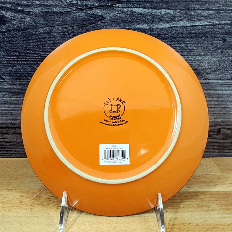 Load image into Gallery viewer, Halloween Set of 3 Round Ceramic Décor Plate 8" Orange & Black by Blue Sky