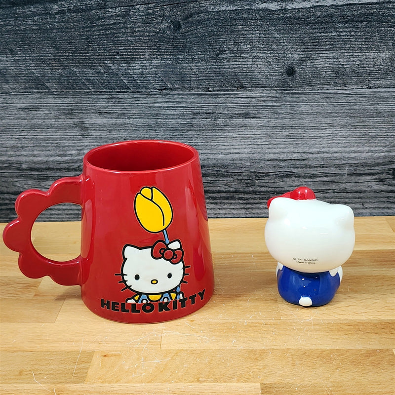 Load image into Gallery viewer, Hello Kitty Flower Coffee Mug and Figurine Set Ceramic Tea Cup 16oz by Blue Sky