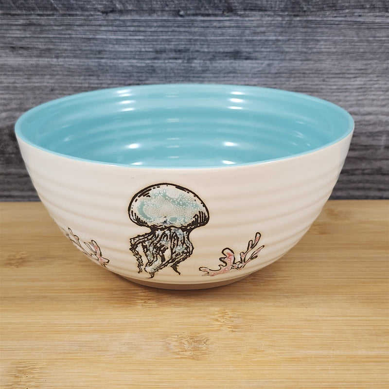 Load image into Gallery viewer, Sunny Cove Jelly Fish Bowl Server 6 inch (15cm) Dish by Blue Sky