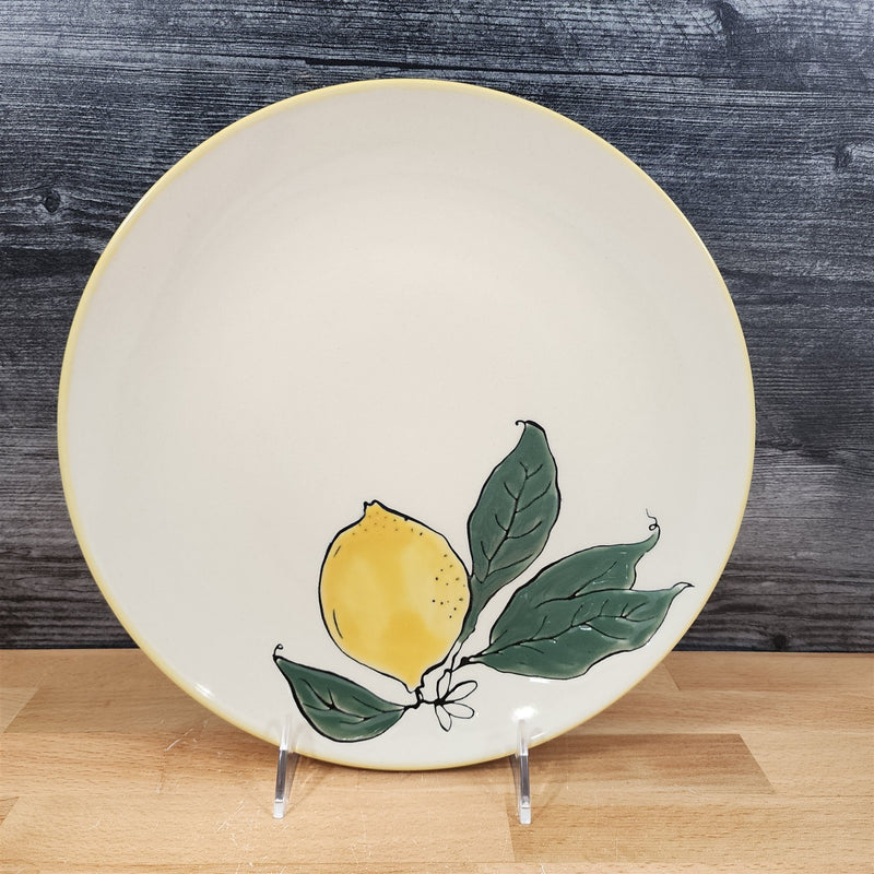 Load image into Gallery viewer, Lemon Grotto Dinner Plate Floral Embossed Ceramic 10.5" Blue Sky