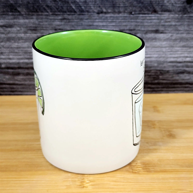 Load image into Gallery viewer, Bar Theme Coffee Mug Cocktail Tea Cup "Let The Evening Be Gin" Blue Sky Ceramic