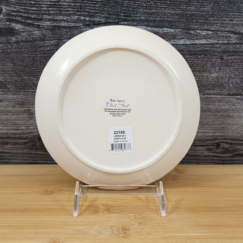 Load image into Gallery viewer, Lemon Sky Salad Plate Embossed Ceramic 8" by Blue Sky Heather Goldminc