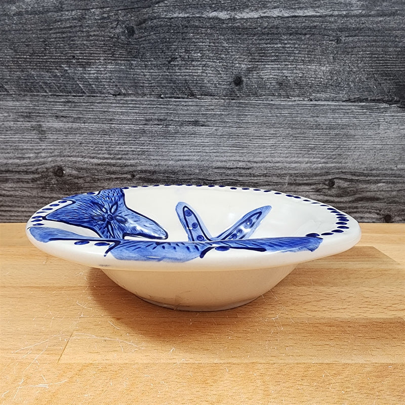 Load image into Gallery viewer, Magic Sea Starfish Bowl Embossed 7.25" Round Nautical Ocean Theme by Blue Sky