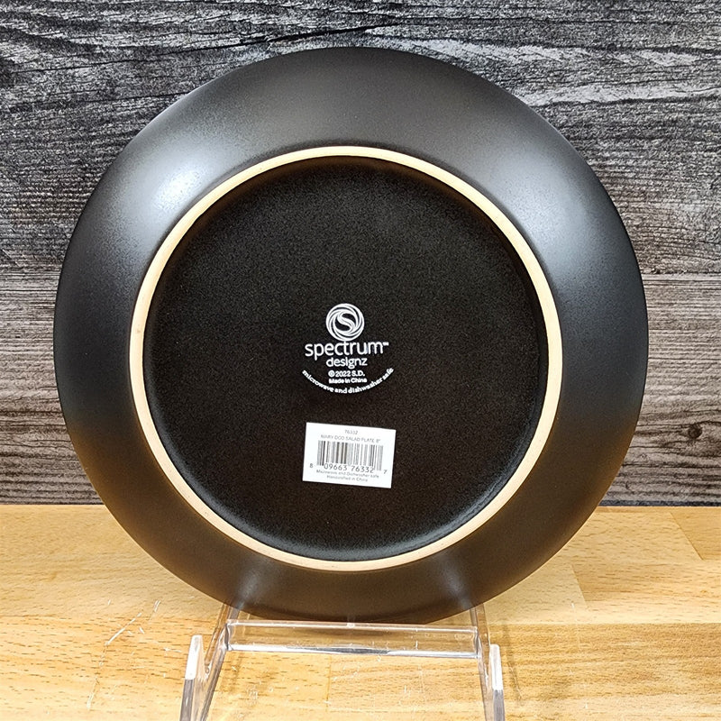 Load image into Gallery viewer, Day of the Dead Salad Plate Set Sugar Skull Embossed Ceramic by Blue Sky 8"