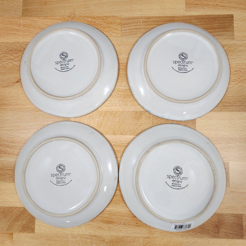 Load image into Gallery viewer, Sea Cove Set of 4 Appetizer 6" Plates Embossed Nautical Ocean Appy by Blue Sky