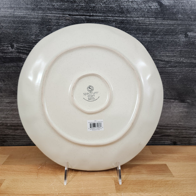 Load image into Gallery viewer, Holly Berry Floral Dinner Plate Holiday Theme Embossed Ceramic 10.5" Blue Sky