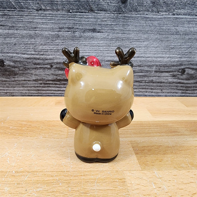 Load image into Gallery viewer, Hello Kitty Reindeer Coffee Mug with Matching Figurine Set Ceramic Cup Blue Sky