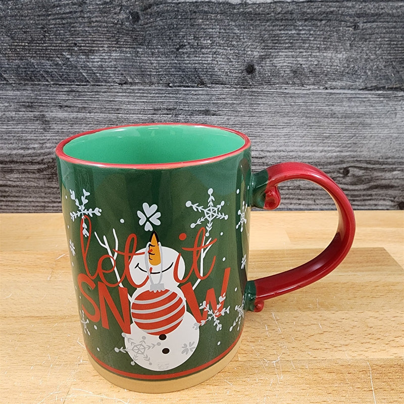 Load image into Gallery viewer, Snowman Mug and Merry & Bright Canister Set Christmas Cocoa Ceramic Blue Sky