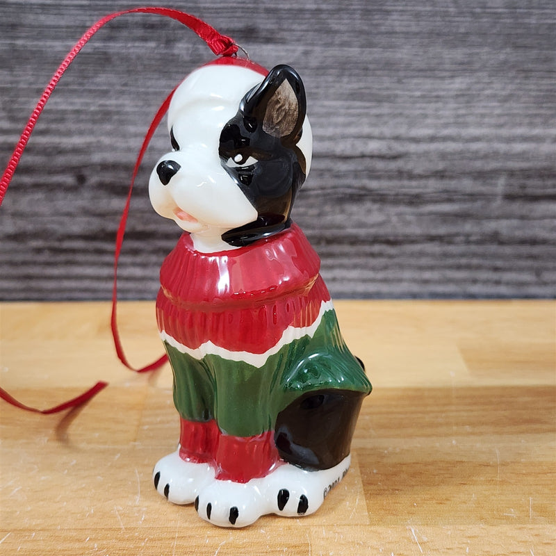 Load image into Gallery viewer, Retro Christmas Mug & Dog Ornament Set Holiday with Gift Box Blue Sky