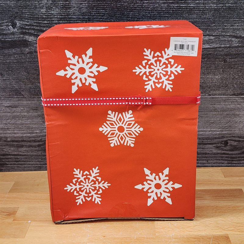 Load image into Gallery viewer, Christmas Cardinal Mug & Matching Ornament Set Holiday & Gift Box Blue Sky